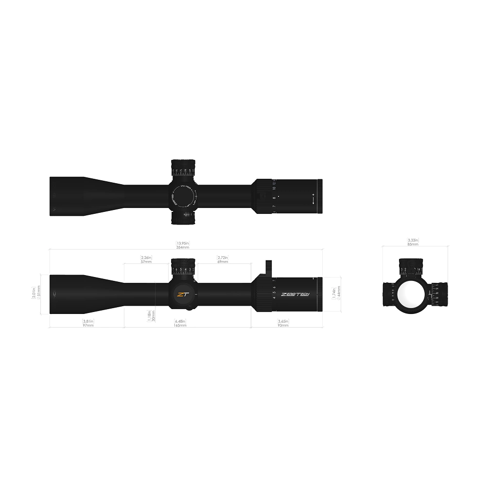 ZeroTech Vengeance 4-16x44 FFP RMG MOA Riflescope