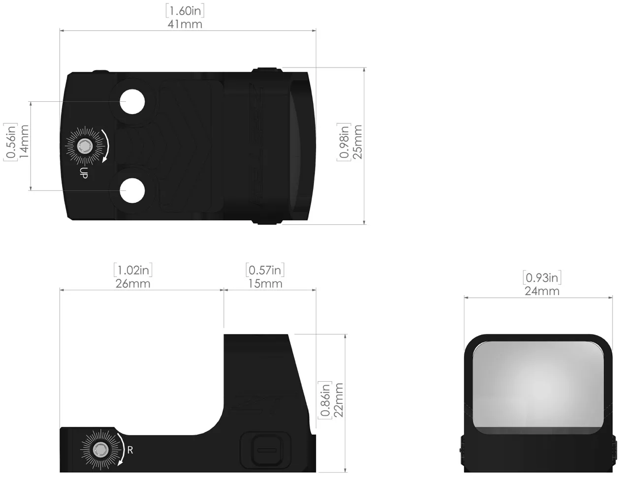 Red Dot Micro Reflex Sight Multi Reticle - ZeroTech Optics USA