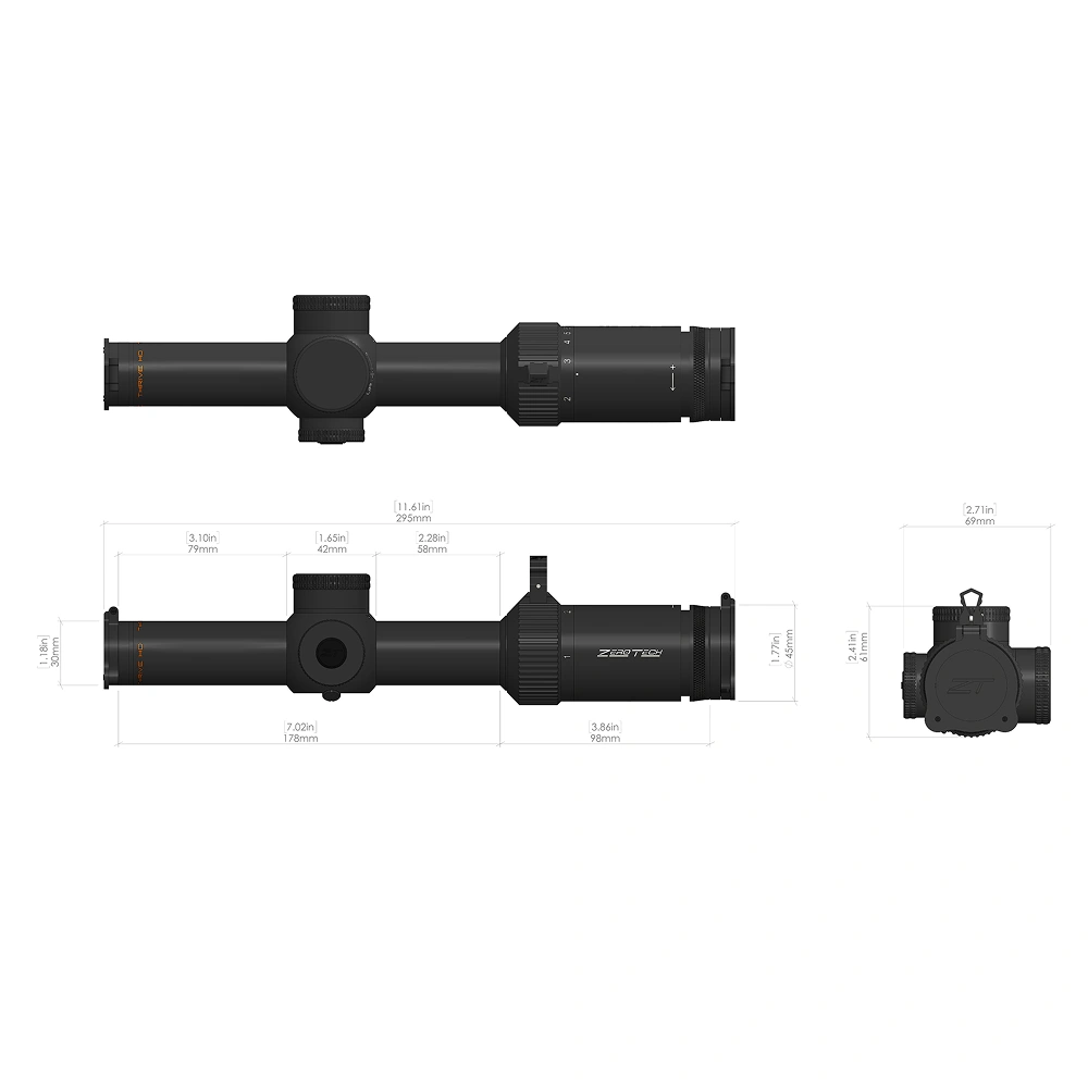 ZeroTech Thrive HD 1-8x24 LPVO SFP PHR 4 Illuminated Riflescope