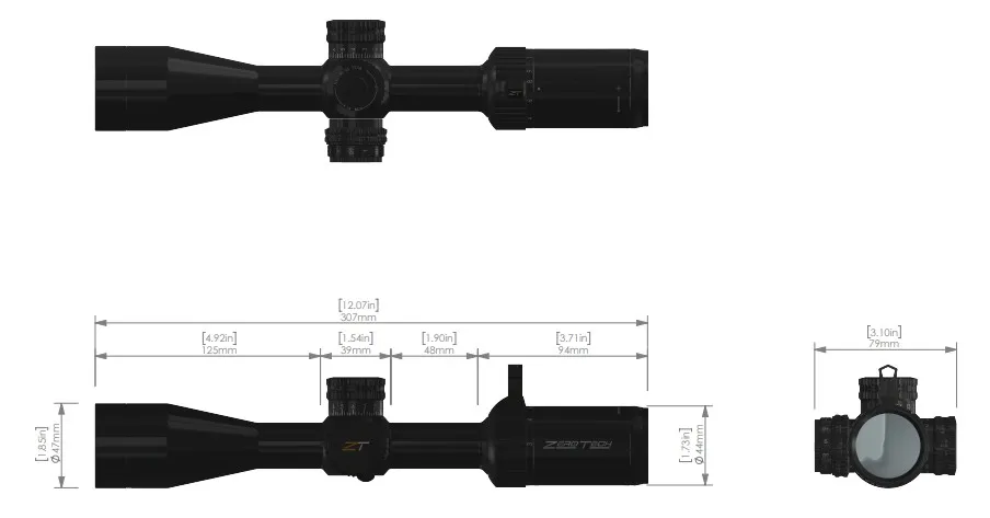 3-12x40 R3 - ZeroTech Optics USA