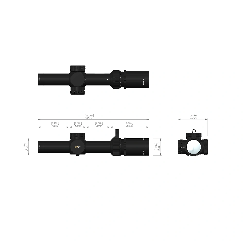 ベロベロベー ZeroTech Vengeance 1-8x24 LPVO SFP RAR Illuminated FDE Riflescope