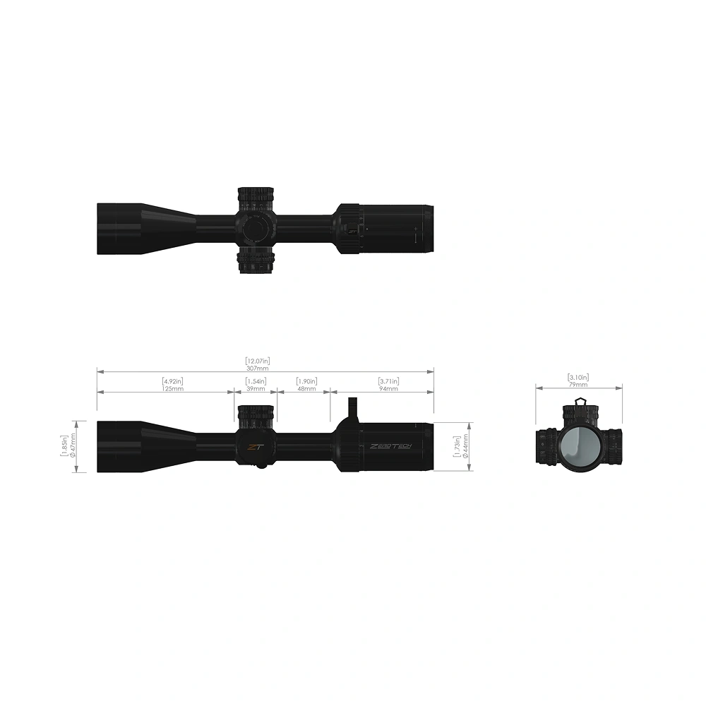 ZeroTech Vengeance 3-12x40 SFP PHR 4 Illuminated Riflescope